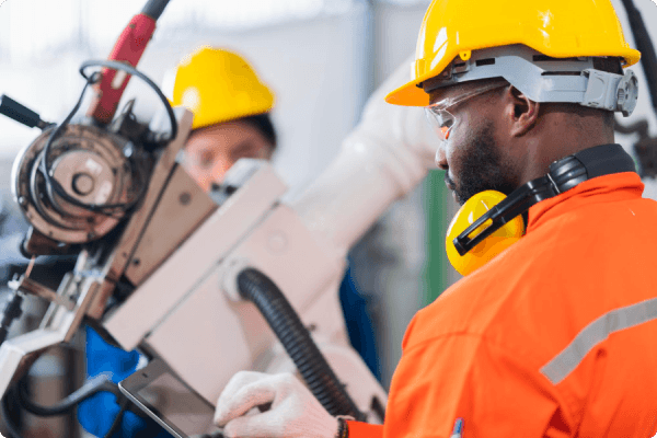 an engineer working